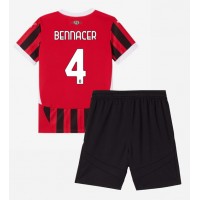 AC Milan Ismael Bennacer #4 Hjemmebanesæt Børn 2024-25 Kortærmet (+ Korte bukser)